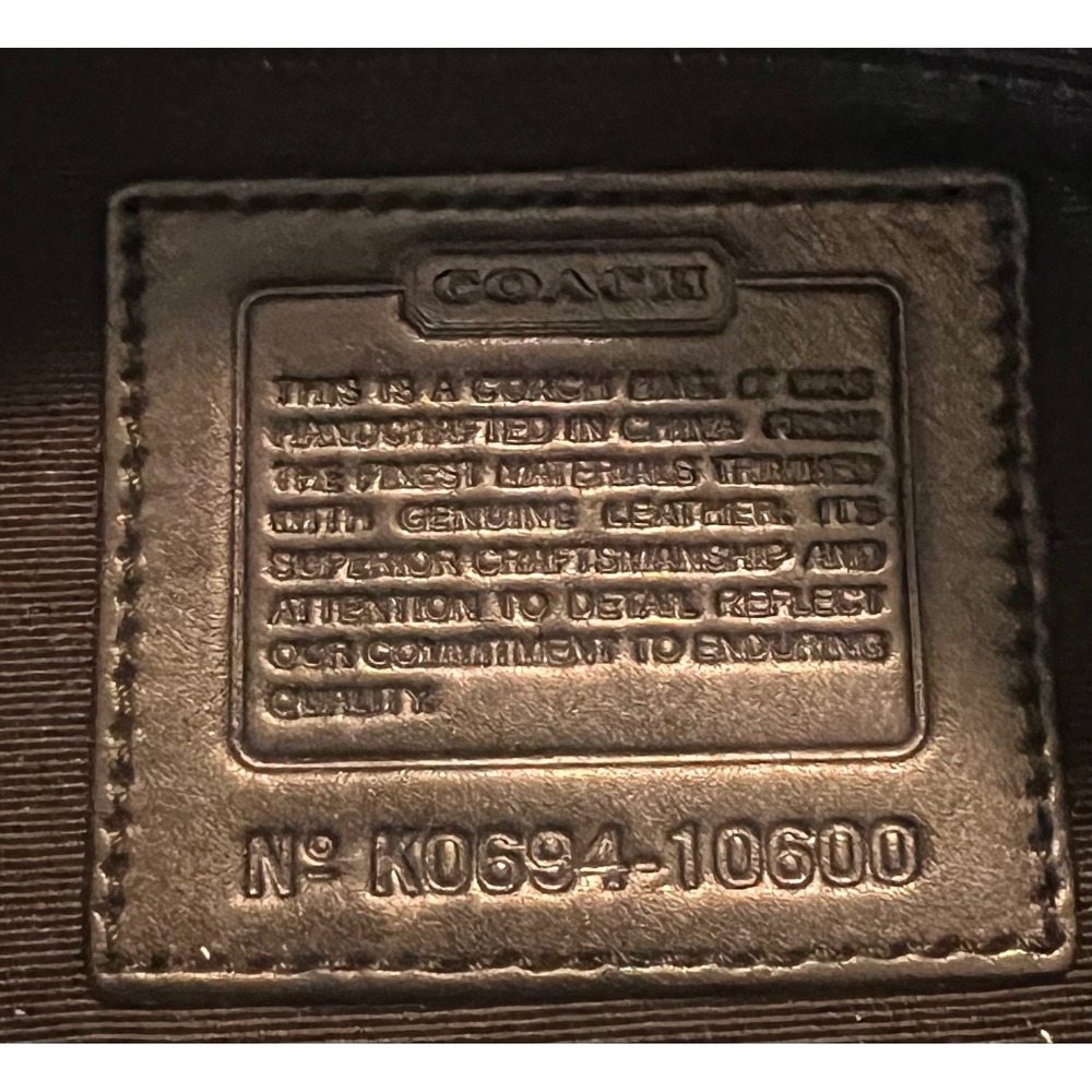Coach Signature Ergo Hobo Black Jacquard Leather Shoulder Bag 10600 - Picture 3 of 14